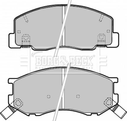 BORG & BECK Комплект тормозных колодок, дисковый тормоз BBP1630